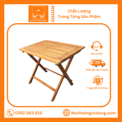 Bàn gỗ xếp sang chảnh nhỏ gọn, tiện lợi dễ sử dụng